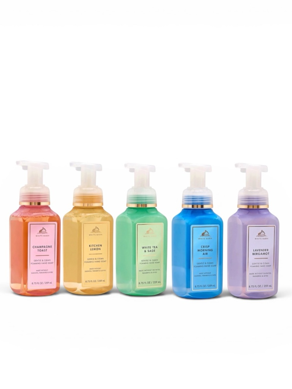 NEW 5-Pc Bath & Body Works Foaming Hand Soap 8.75 fl oz Collection Set Bundle